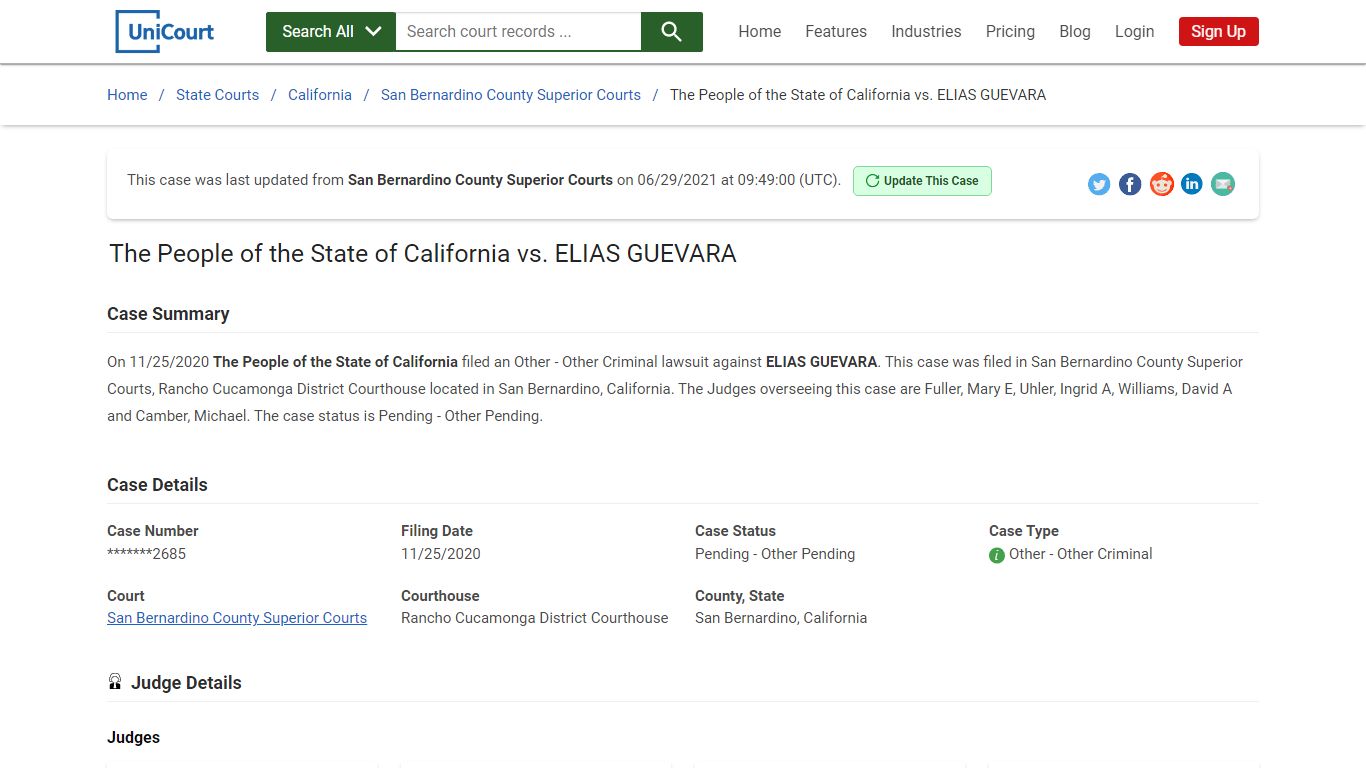 The People of the State of California vs ELIAS GUEVARA | Court Records ...